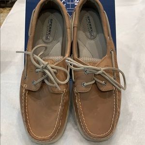 Sperry Top-sider, tan, never worn boat shoe